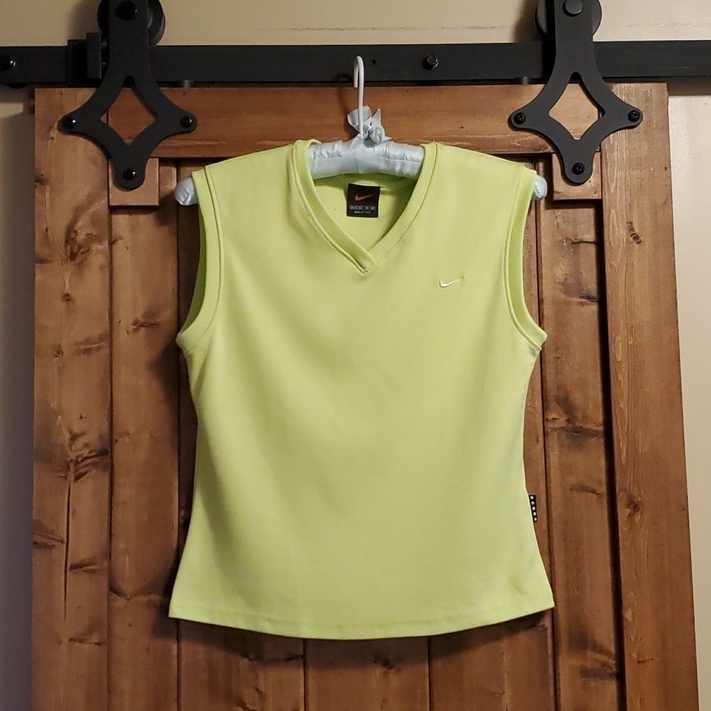 Nike Neon Green Performance Tank Top Girls M (8-10)